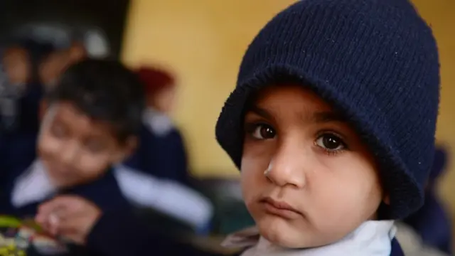 एक बच्चे का क्लोज़ अप