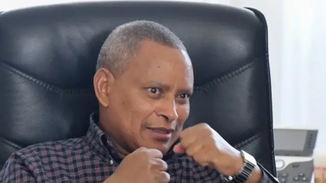 Debretsion Gebremichael speaks during an interview in Mekele Tigray region of Ethiopia, 08 June 2019