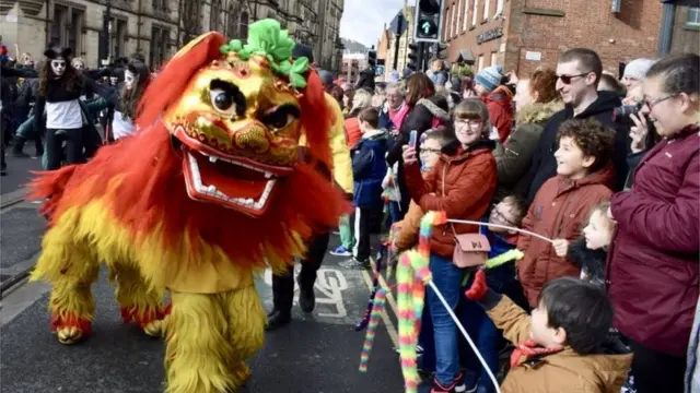 चीन में नए साल के मौक़े पर मनाई जाने वाली परेड