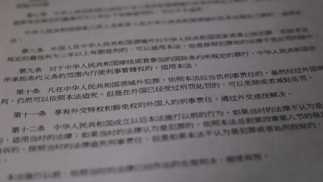 中国刑法条文：凡在中华人民共和国领域外犯罪，依照本法应当负刑事责任的，虽然经过外国审判，仍然可以依照本法追究，但是在外国已经受过刑罚处罚的，可以免除或者减轻处罚