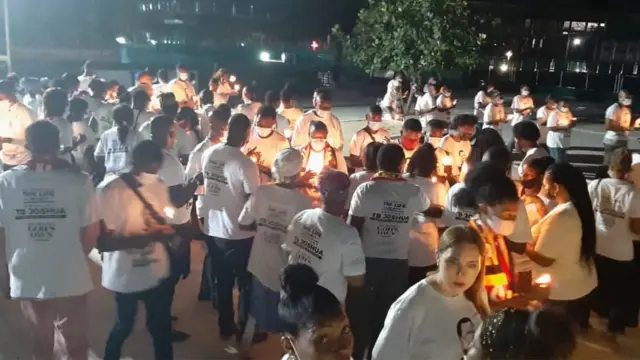 "Prophet TB Joshua burial": Temitope Balogun Joshua wife Evelyn Joshua lead 'funeral candlelight procession' by [Synagogue Church, Emmanuel TV]
