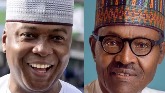 Aworan Bukola Saraki ati Muhammadu Buhari