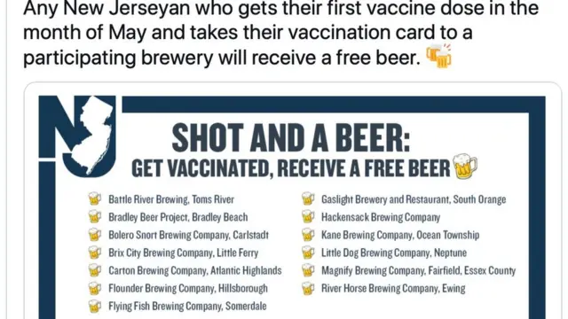 “ကာကွယ်ဆေးနဲ့ ယမကာပေးမယ်” အစီအစဉ်ကို ကြေညာခဲ့တဲ့ နယူးဂျာစီပြည်နယ် အုပ်ချုပ်ရေးမှူး