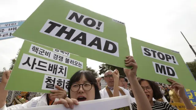 Người dân Nam Hàn biểu tình phản đối hệ thống phòng phủ tên lửa THAAD