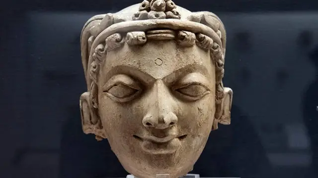 현장 박물관에 소장되어 있는 불상 머리