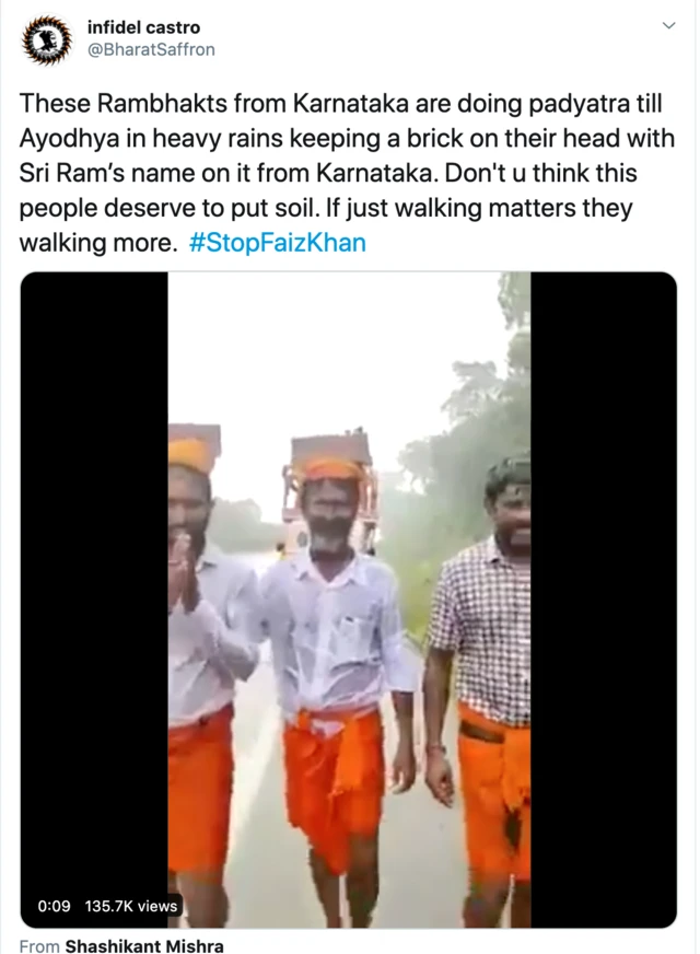 ਵੀਡੀਓ ਵਿੱਚ ਲੋਕਾਂ ਨੂੰ ਕੰਨੜ ਬੋਲਦਿਆਂ ਸੁਣਿਆ ਜਾ ਸਕਦਾ ਹੈ। ਉਹ ਕਰਨਾਟਕ ਤੋਂ ਅਯੁੱਧਿਆ 1800 ਕਿੱਲੋਮੀਟਰ ਦਾ ਸਫ਼ਰ ਤੈਅ ਕਰ ਕੇ ਭਗਵਾਨ ਰਾਮ ਨਾਲ ਜੁੜਿਆ ਇੱਕ ਅਹਿਮ ਤਿਓਹਾਰ ਮਨਾਉਣ ਜਾ ਰਹੇ ਸਨ