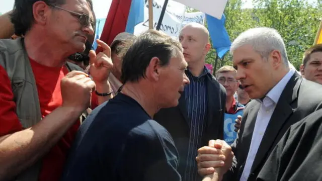 Boris Tadić i sindikati 2003.