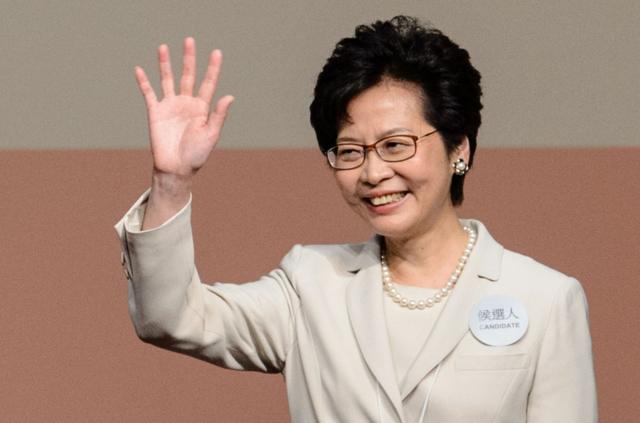 林鄭月娥在3月26日獲選成為香港第一位女特首。