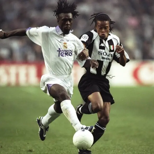 Clarence Seedorf y Edgar Davis en la final de la Champions en 1998.