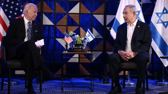 বেনিয়ামিন নেতানিয়াহুর সাথে বৈঠক করছেন মার্কিন প্রেসিডেন্ট জো বাইডেন