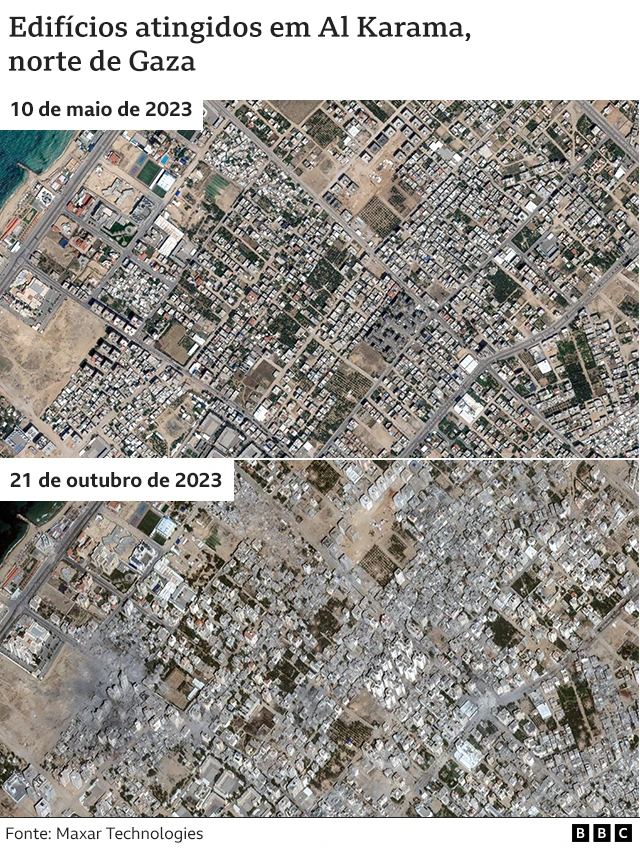 Edificios atingidossite da blaze officialAl Karama, nortesite da blaze officialGaza