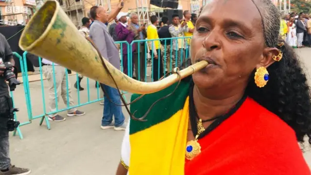 ባህላዊ መሳርሑ ሙዚቃ፡ ጥሩንባ። ዓዲግራት መስከረም 16 2012