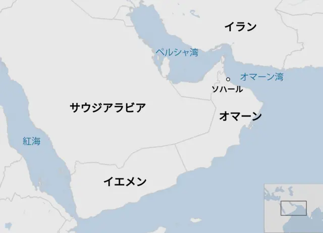 アラビア半島の周辺地図
