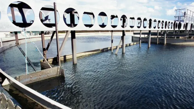 Una planta de tratamiento de agua