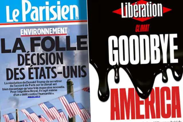 French newspaper front pages