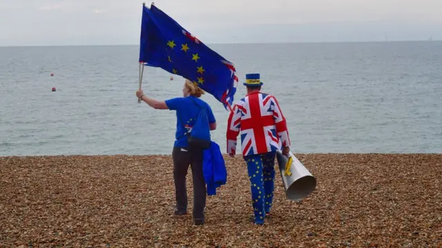 Противники брексита на британском побережье