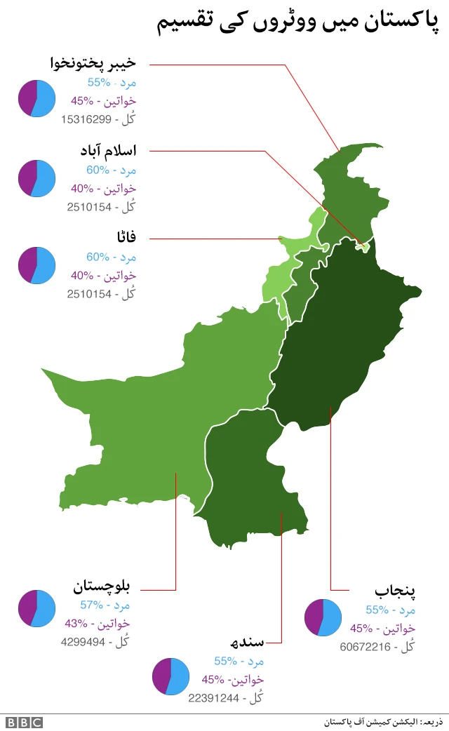 ووٹرز کی تقسیم