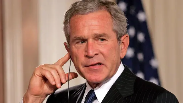 众所周知,小布什(George W. Bush)担任美国总统期间就经常出现语言错误(图片来源:Alamy)