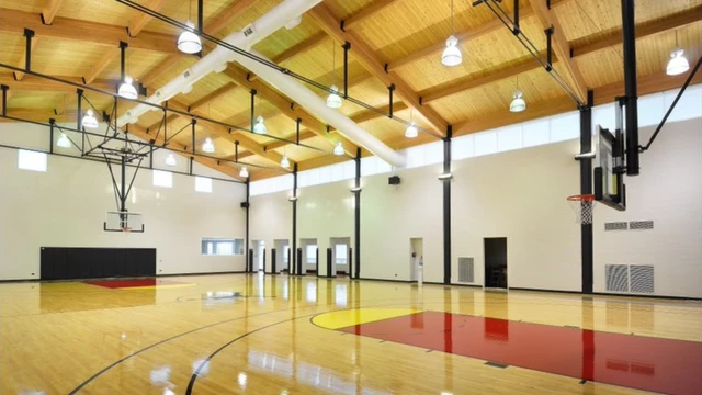 Full indoor basketball court