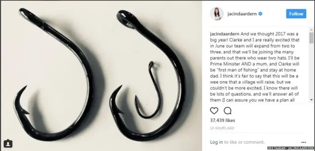 आर्डर्न ने सोशल मीडिया पर अपनी प्रेग्नेंसी की जानकारी दी.