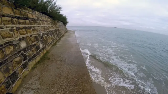 Borde del mar de Cowes.