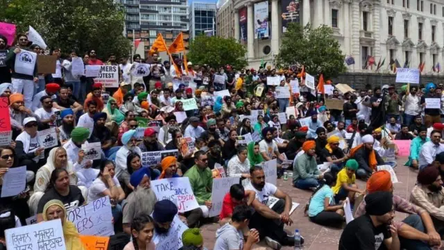 রবিবার সকালে অকল্যান্ডে শিখদের বিক্ষোভ