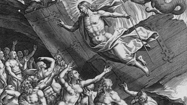 الجحيم كما يبدو في هذا النقش الذي يعود للقرن الـ 16 الميلادي