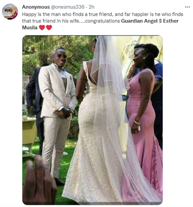 Guardian Angel Wedding: Guardian Angel & Esther Musila marriage fotos reaction