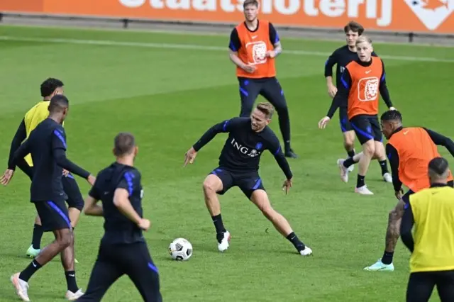 Hollanda Milli Takımı'nın antrenmanı