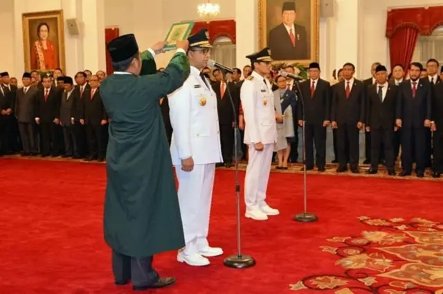 Pelantikan Anies dan Sandiaga