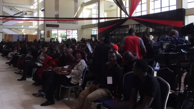 Thousands gather for the Accra International Conference Center to mourn Kofi Annan
