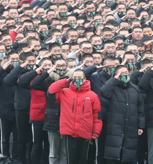 2018년 1월 2일 논산훈련소에서 열린 입영행사