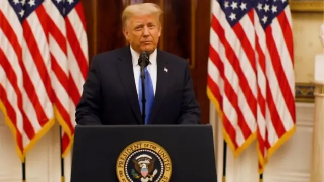 হোয়াইট হাউজ ছাড়ার আগে বিদায়ী ভাষণে প্রেসিডেন্ট ট্রাম্প বলেছেন, ''আমরা যা করতে এসেছিলাম, সেগুলো তো করেছিই, আরও অনেক কিছু করেছি।''