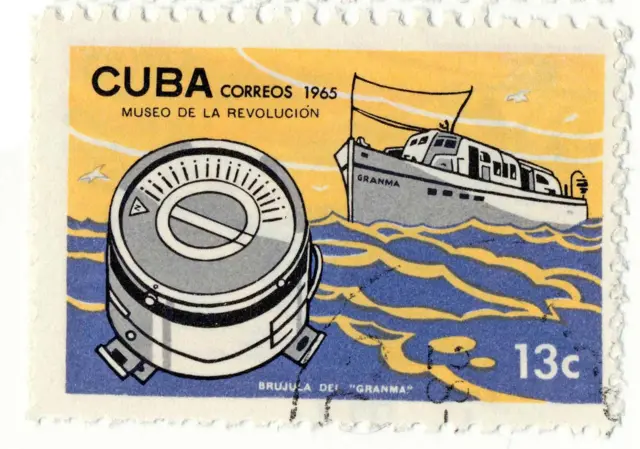 طابع كوبي بمناسبة أصدر بمناسبة ذكرى رحلة غرانما