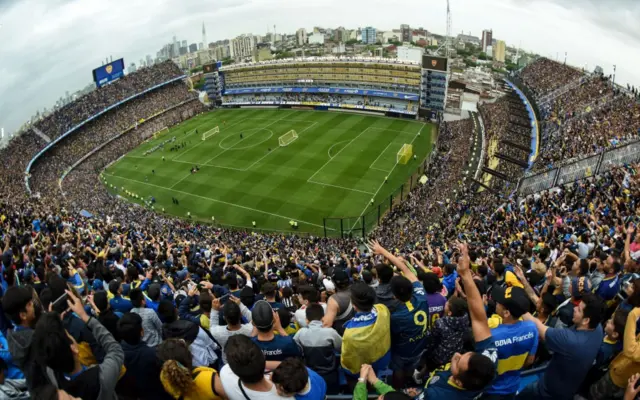 Aficionados de Boca en la Bombonera.