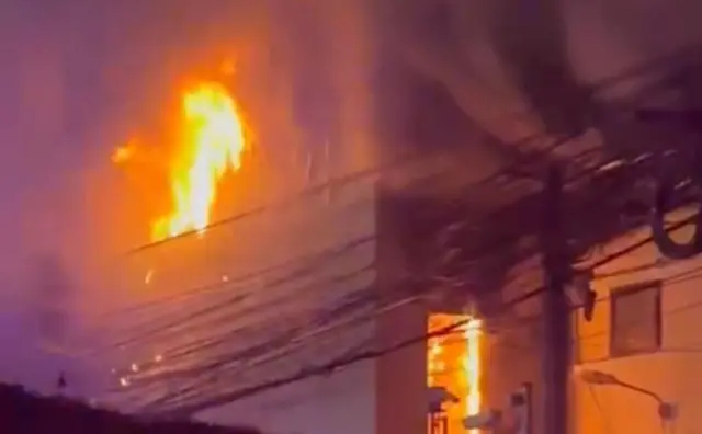 ไฟไหม้ใกล้สถานทูตเยอรมัน