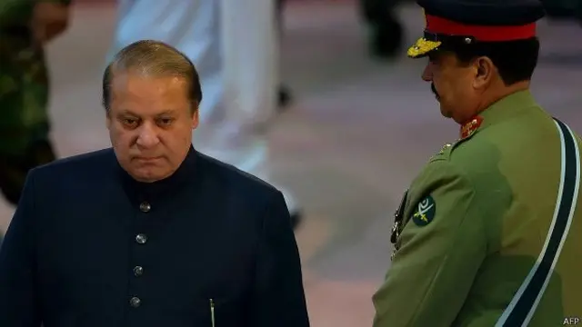 नवाज़ शरीफ़, सेना