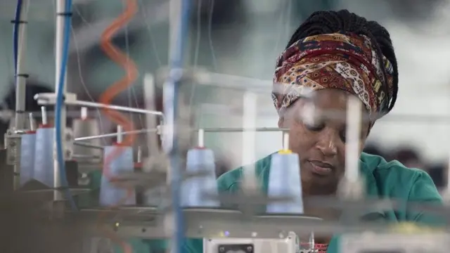 South African factory worker