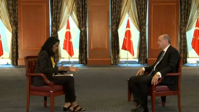 Sunucu Zeinab Badawi ve Cumhurbaşkanı Erdoğan