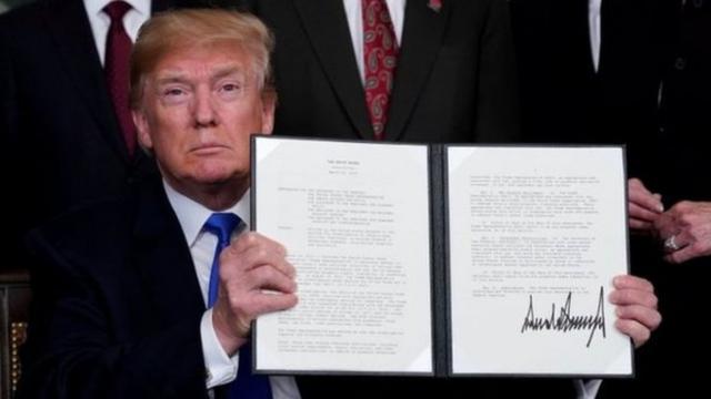 特朗普签署对华加征关税令