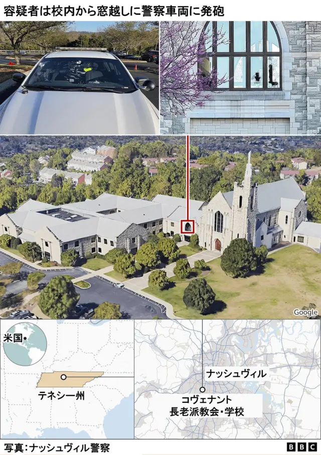 Map of shooting scene