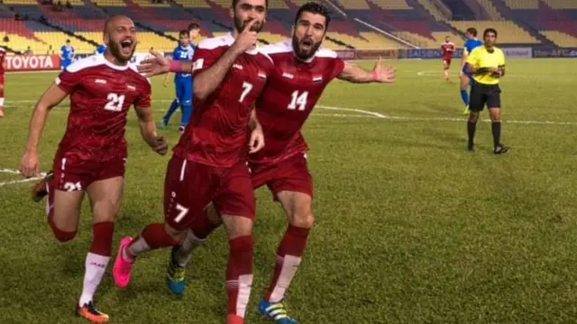 Ciyaartoyda Suuriya oo dabaaldegaya guusha ka dib