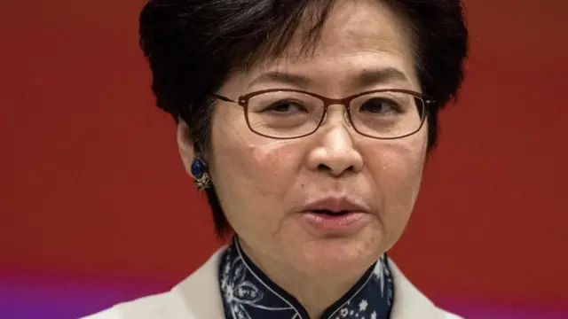 Hong Kong"s Chief Executive Carrie Lam answers questions during a press conference after her first policy address at the Legislative Council in Hong Kong on October 11, 2017.