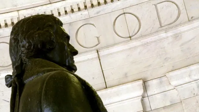 Thomas Jefferson en el Capitolio estadounidense.