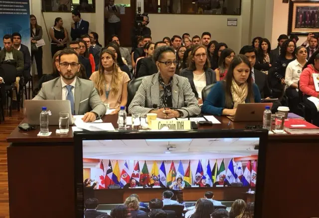 Audiencia del caso en la Corte Interamericana de Derechos Humanos.