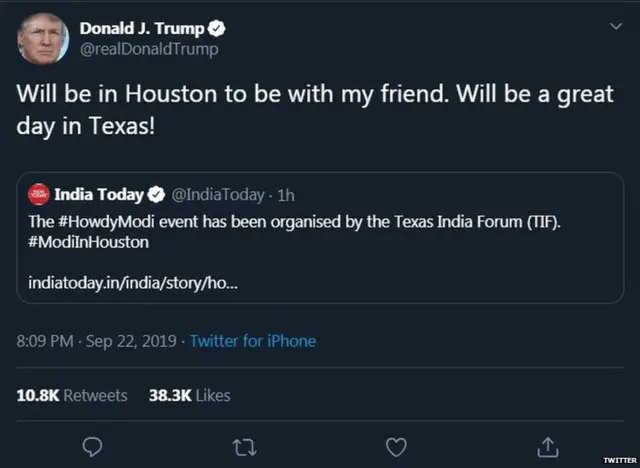 ट्रंप यांचं ट्वीट