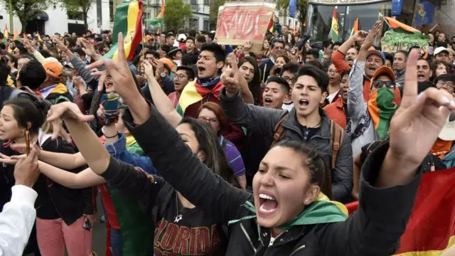 Protestos na Bolívia