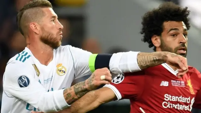 Sergio Ramos and Mohamed Salah