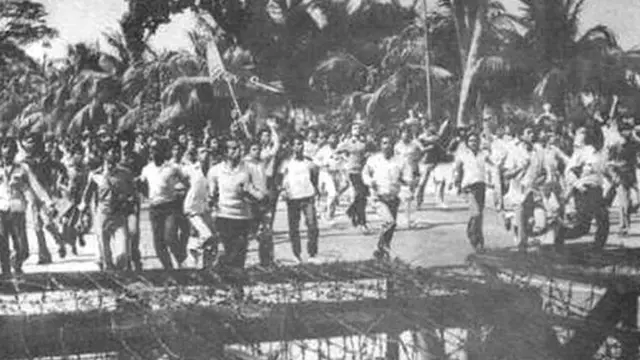 ঢাকায় ছাত্রদের স্বৈরাচারবিরোধী আন্দোলন।