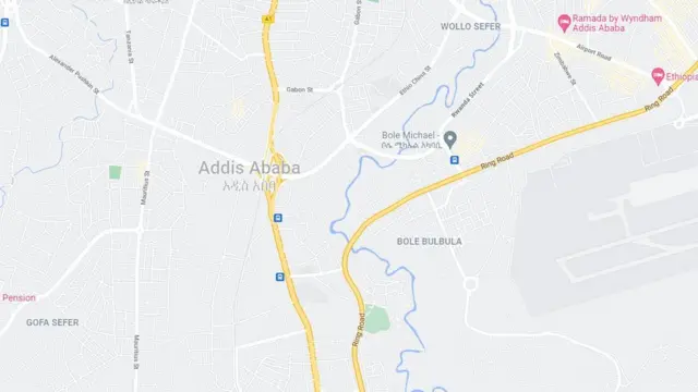 Maappii Google irraa maqaa 'Addis Ababaa' jedhu